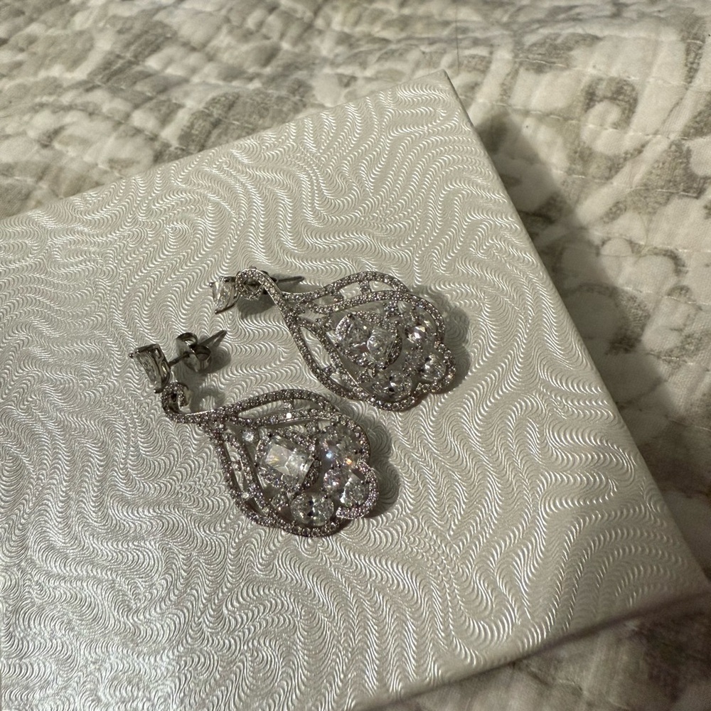 Elegant Silver Teardrop Earrings